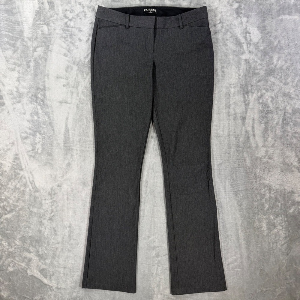 Express Columnist Bootcut Dress Pants Womens Size 6L Long Gray Heather
